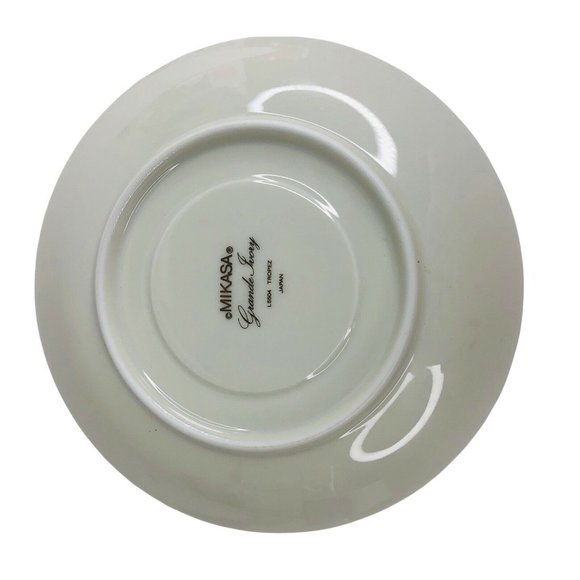 Mikasa Grande Ivory Tropez Cup & Saucer Set L5504 Japan Vintage Gray Floral - Picture 10 of 10